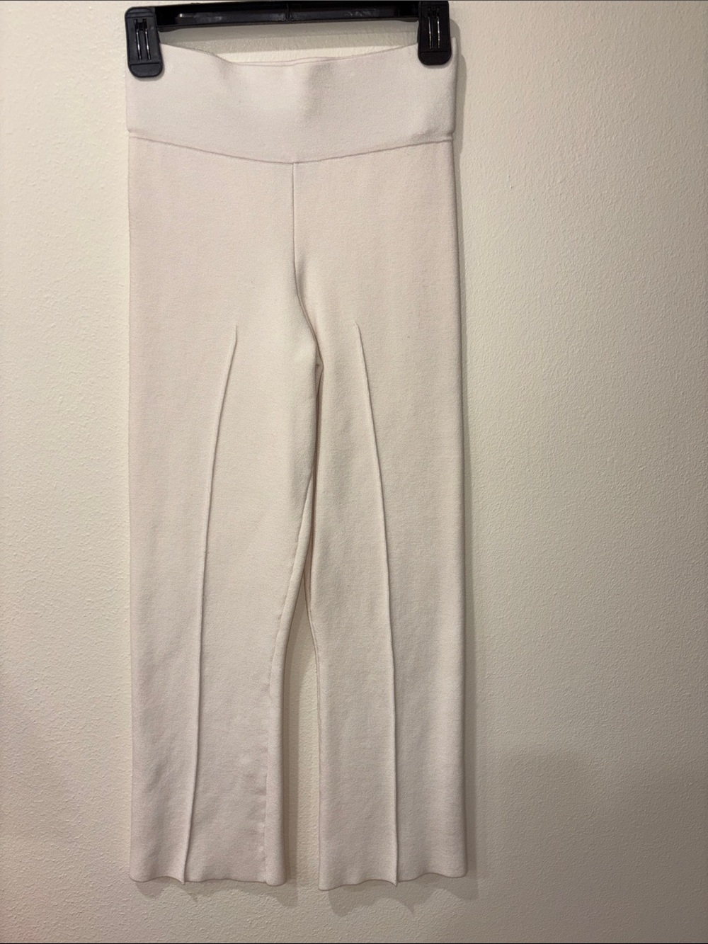 J. Crew Cream Wide-Leg Knit Pants size CS